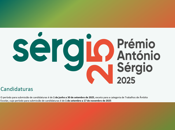 Prémio Cooperação e Solidariedade António Sérgio 2025 | Candidaturas de 1 de junho a 30 de setembro de 2025