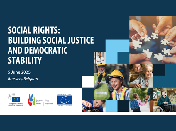 Conselho da Europa - Evento «Direitos sociais: construir a justiça social e a estabilidade democrática», no dia 5 de junho de 2025, com transmissão online
