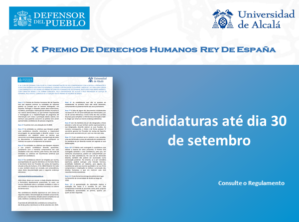 X edição do Prémio de Direitos Humanos Rei de Espanha