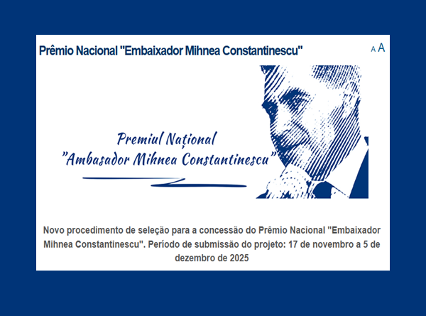 Prémio Nacional “Embaixador Mihnea Constantinescu” – Edição 2025