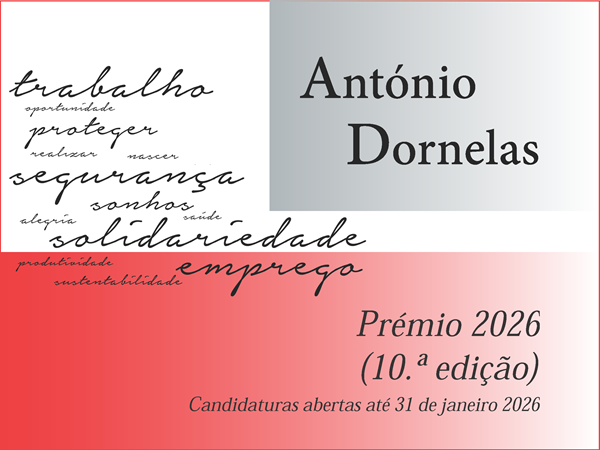 10th Edition of the António Dornelas Prize - submission of applications until 31 January 2026